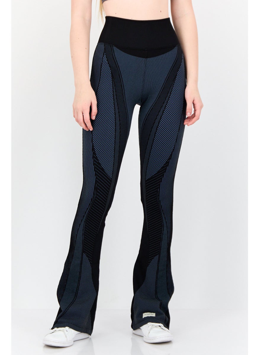 Women Textured 30 Inch Flared Leggings, Multicolor
