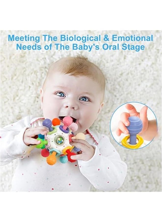 Baby Montessori Sensory Toys for 0-6 6-12 Months, Food Grade Teething Toys for Babies 0 3 6 9 12 18 Months, Newborn Infant Learning Developmental Toys Gifts for 1 2 Year Old Boys Girls