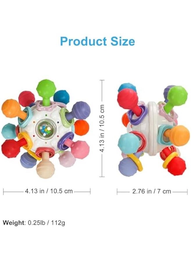 Baby Montessori Sensory Toys for 0-6 6-12 Months, Food Grade Teething Toys for Babies 0 3 6 9 12 18 Months, Newborn Infant Learning Developmental Toys Gifts for 1 2 Year Old Boys Girls
