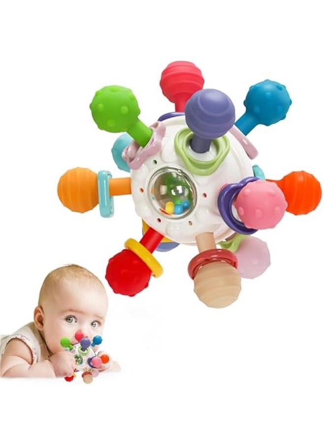 Baby Montessori Sensory Toys for 0-6 6-12 Months, Food Grade Teething Toys for Babies 0 3 6 9 12 18 Months, Newborn Infant Learning Developmental Toys Gifts for 1 2 Year Old Boys Girls