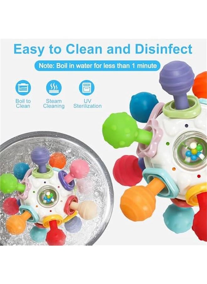 Baby Montessori Sensory Toys for 0-6 6-12 Months, Food Grade Teething Toys for Babies 0 3 6 9 12 18 Months, Newborn Infant Learning Developmental Toys Gifts for 1 2 Year Old Boys Girls