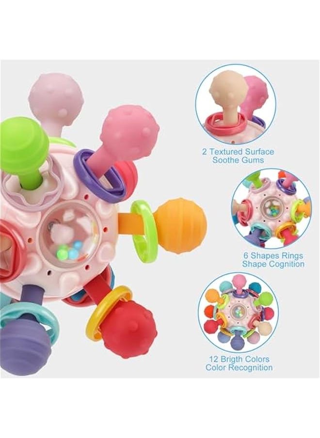Baby Montessori Sensory Toys for 0-6 6-12 Months, Baby Teether Teething Toys for Babies 0 3 6 9 12 18 Months, Newborn Infant Learning Developmental Toys Gifts for 1 2 Year Old Boys Girls