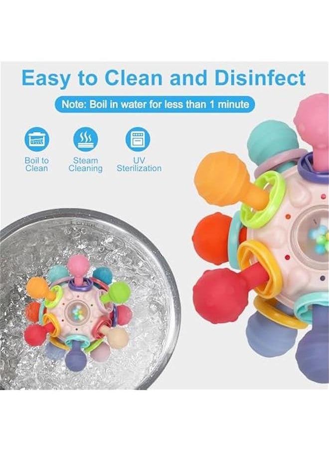 Baby Montessori Sensory Toys for 0-6 6-12 Months, Baby Teether Teething Toys for Babies 0 3 6 9 12 18 Months, Newborn Infant Learning Developmental Toys Gifts for 1 2 Year Old Boys Girls