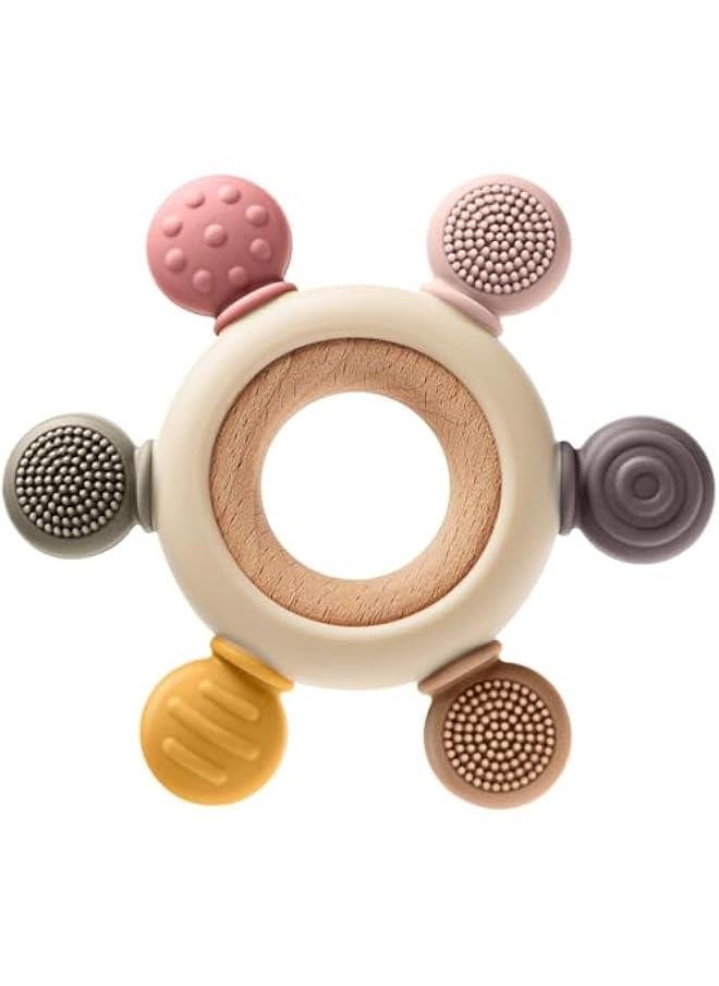Baby Teething Toys for 0-6 6-12 Months, BPA Free Baby Teether Sensory Toys for Babies 0 3 6 9 12 18 Months, Newborn Infant Toys Gifts for 1 One Year Old Baby Boys Girls