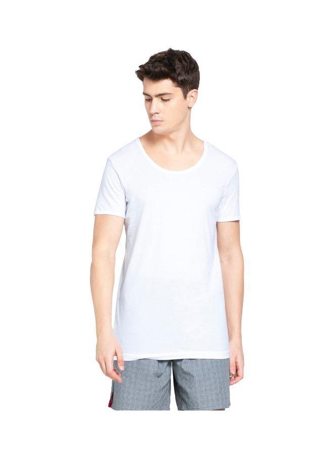 Jockey 8817 Men Super Combed Cotton Round Neck Half Sleeved Vest with Extended Length for Easy Tuck Pack of 2