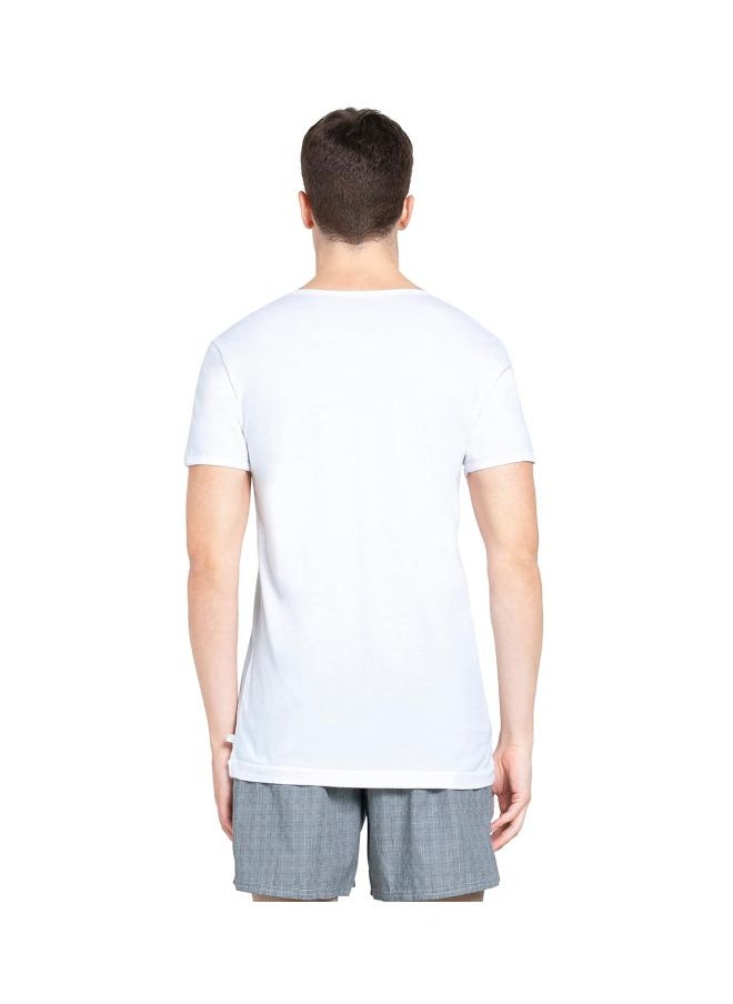 Jockey 8817 Men Super Combed Cotton Round Neck Half Sleeved Vest with Extended Length for Easy Tuck Pack of 2