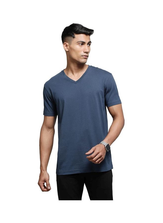 Jockey 2726 Men Super Combed Cotton Rich Solid V Neck Half Sleeve T Shirt