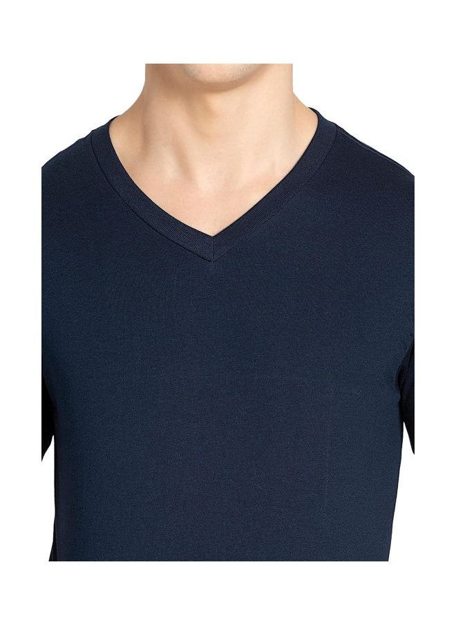 Jockey 2726 Men Super Combed Cotton Rich Solid V Neck Half Sleeve T Shirt