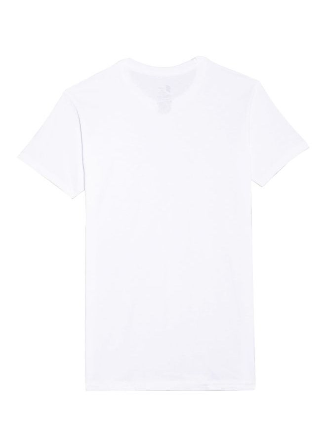 Hanes Mens 3 Pack Tagless Crew Neck T Shirt White Large