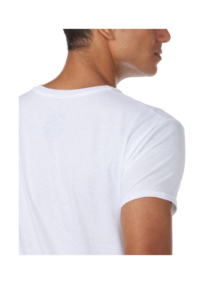 Hanes Mens 3 Pack Tagless Crew Neck T Shirt White Large