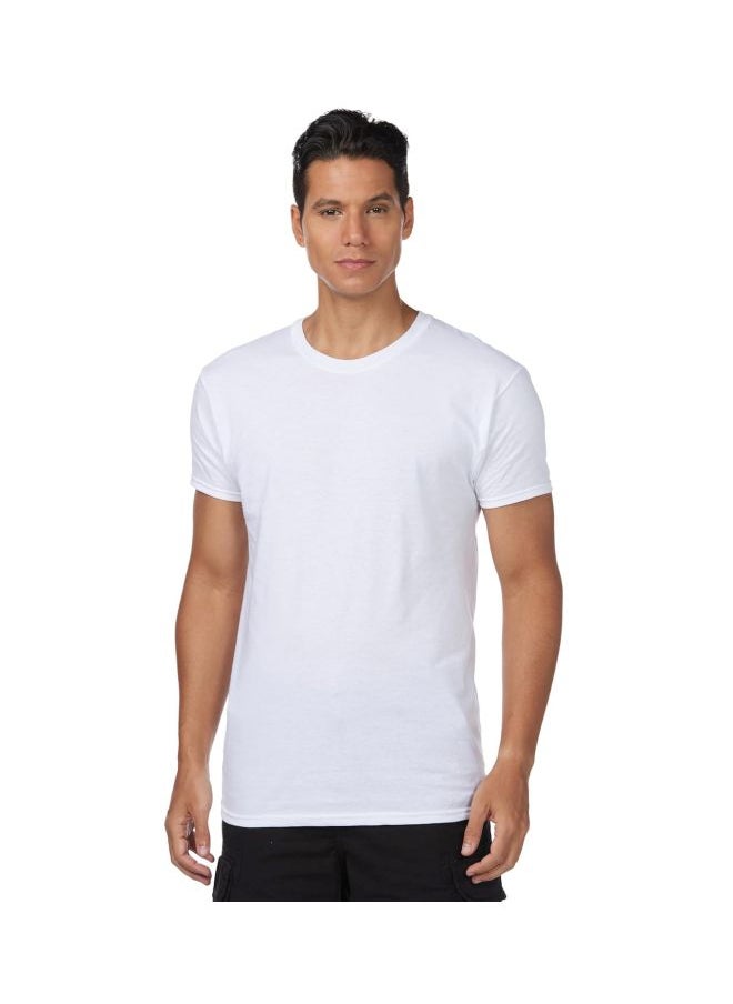 Hanes Mens 3 Pack Tagless Crew Neck T Shirt White Large