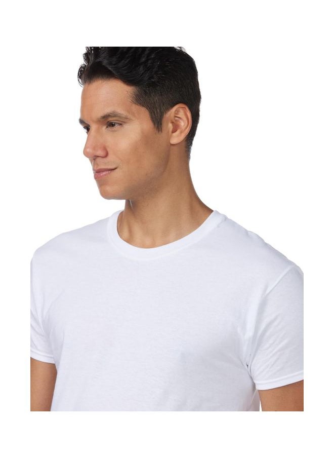 Hanes Mens 3 Pack Tagless Crew Neck T Shirt White Large