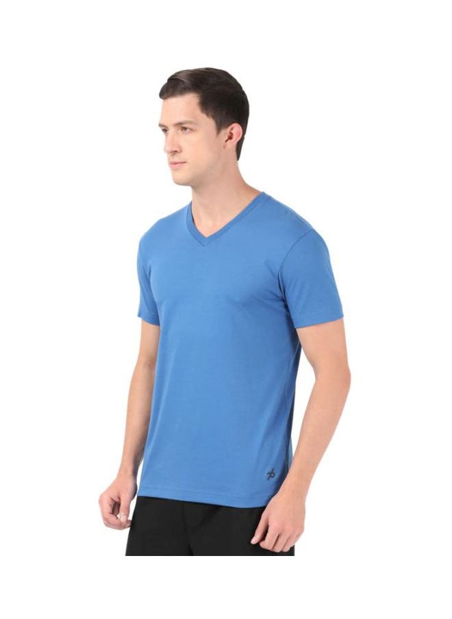 Jockey 2726 Men Super Combed Cotton Rich Solid V Neck Half Sleeve T Shirt