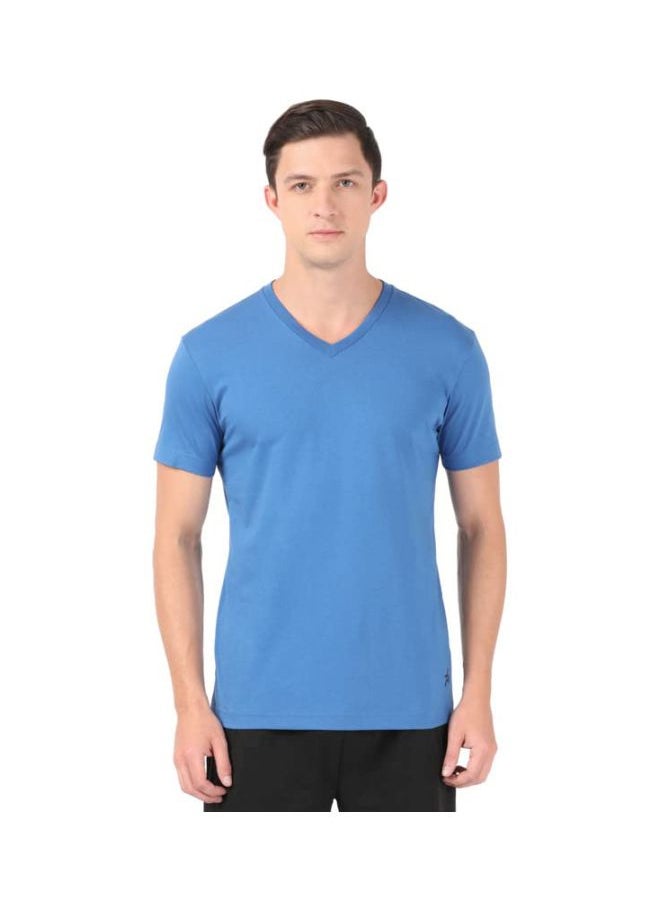 Jockey 2726 Men Super Combed Cotton Rich Solid V Neck Half Sleeve T Shirt