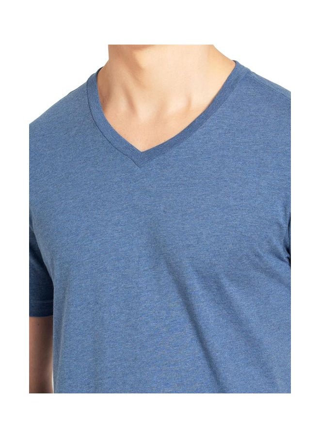 Jockey 2726 Men Super Combed Cotton Rich Solid V Neck Half Sleeve T Shirt