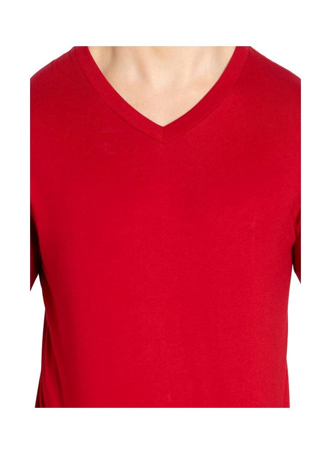 Jockey 2726 Men Super Combed Cotton Rich Solid V Neck Half Sleeve T Shirt