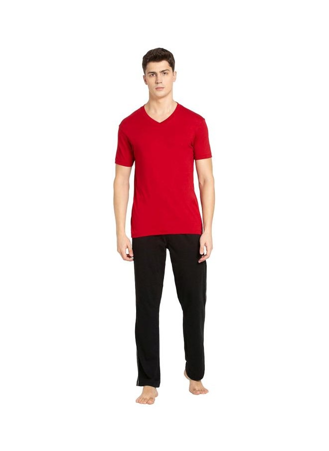 Jockey 2726 Men Super Combed Cotton Rich Solid V Neck Half Sleeve T Shirt