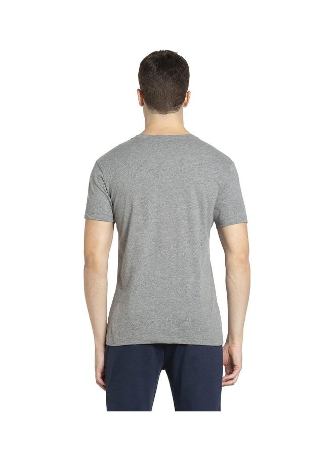 Jockey 2726 Men Super Combed Cotton Rich Solid V Neck Half Sleeve T Shirt
