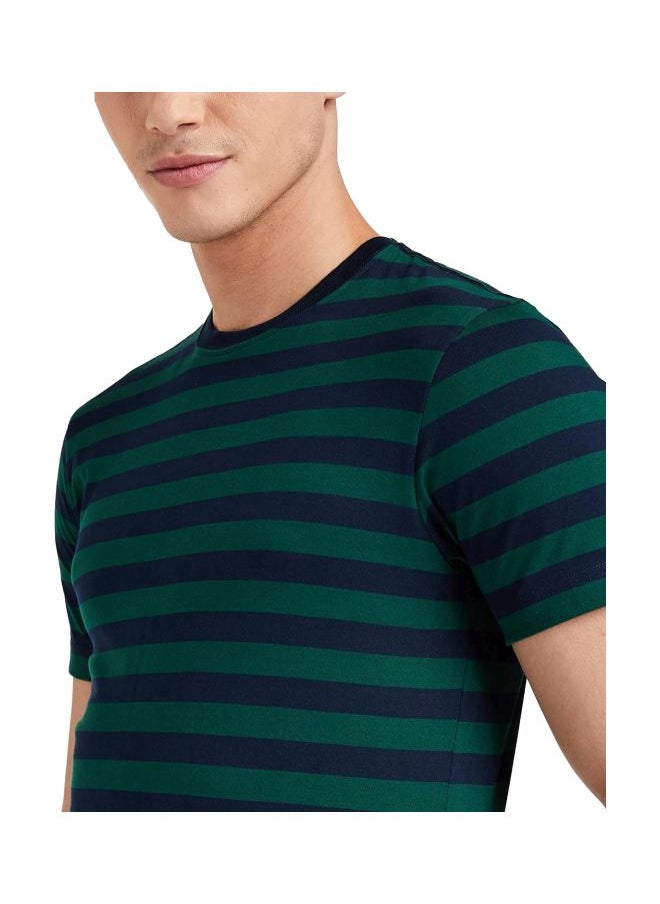Jockey 2715 Men Super Combed Cotton Rich Striped Round Neck Half Sleeve T Shirt