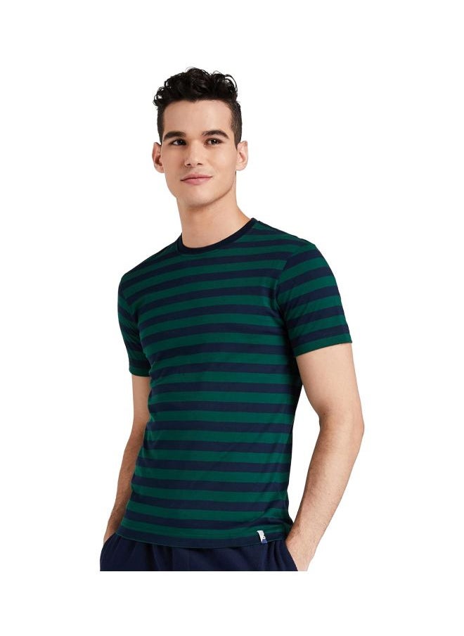 Jockey 2715 Men Super Combed Cotton Rich Striped Round Neck Half Sleeve T Shirt