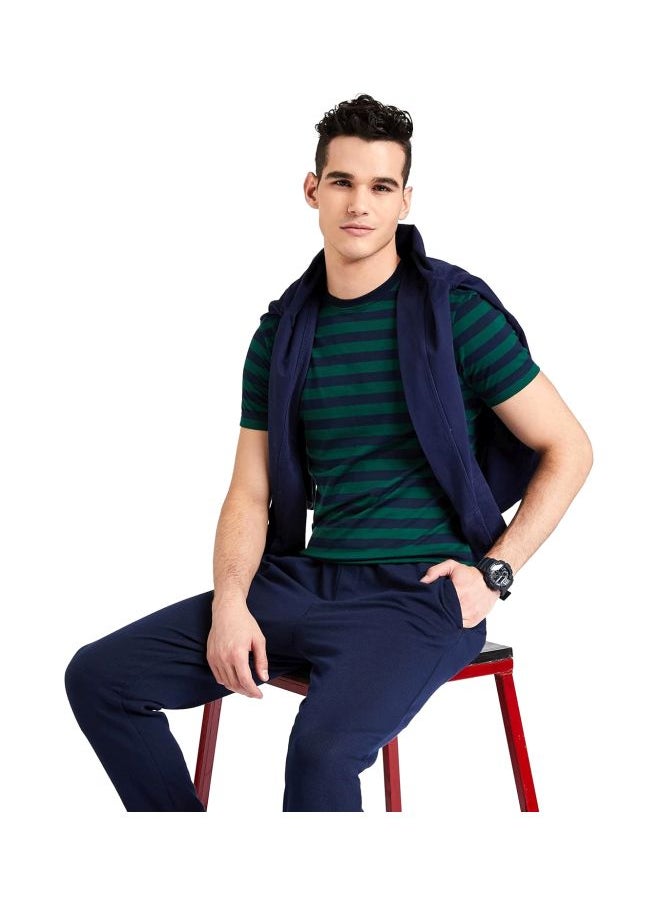 Jockey 2715 Men Super Combed Cotton Rich Striped Round Neck Half Sleeve T Shirt