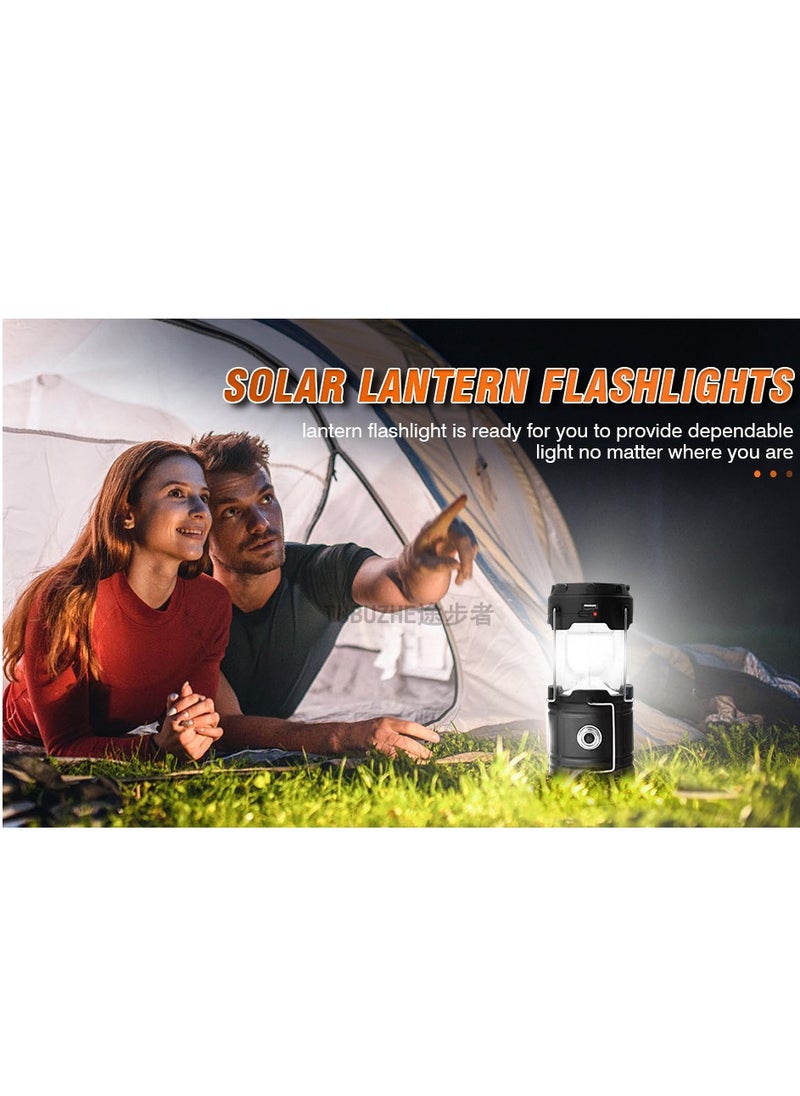 Camping light, rechargeable and portable tent light, 3 lighting modes, 4200mAh portable power bank, with magnetic base, camping/hiking/fishing/hurricane/emergency electric horse light flashlight (2