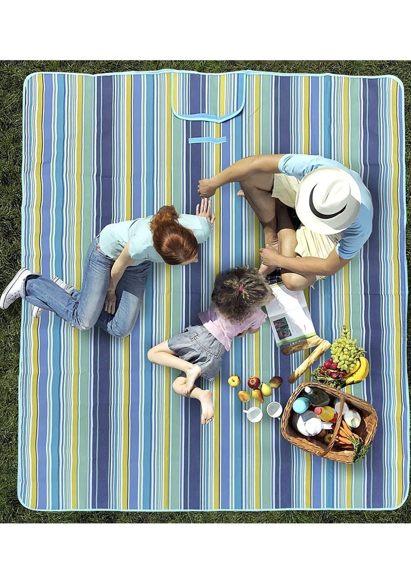 Foldable Picnic Blanket Waterproof Beach Blanket Waterproof Picnic Blanket Portable Picnic Mat Portable Beach Mat For Outdoor Camping Family Outdoor Park Garden 200×150cm