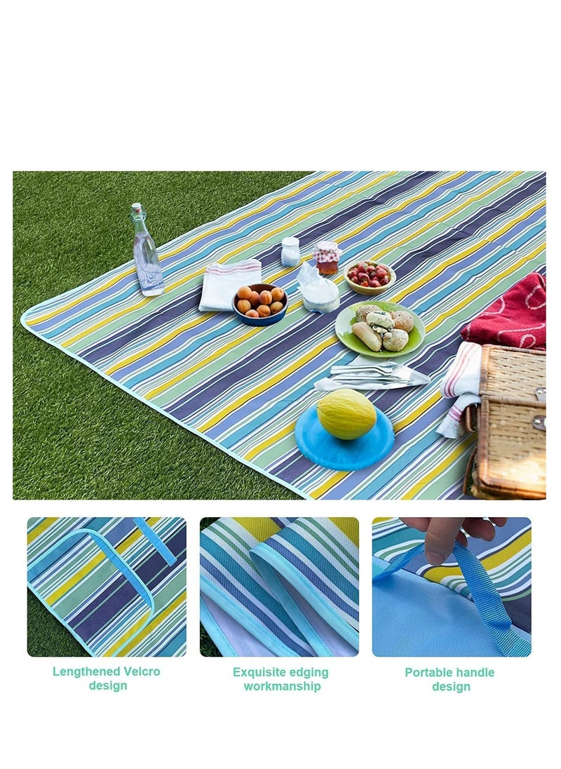 Foldable Picnic Blanket Waterproof Beach Blanket Waterproof Picnic Blanket Portable Picnic Mat Portable Beach Mat For Outdoor Camping Family Outdoor Park Garden 200×150cm