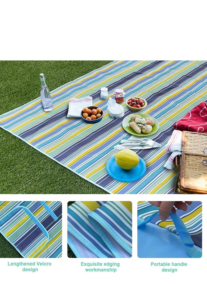 Foldable Picnic Blanket Waterproof Beach Blanket Waterproof Picnic Blanket Portable Picnic Mat Portable Beach Mat For Outdoor Camping Family Outdoor Park Garden 200×150cm