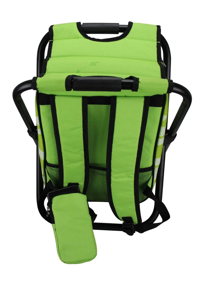 Portable Camping Chair, Back Rest and Cooler Bag,Lightweight Portable Outdoor Chair for Fishing Garden Hiking Backpacking Travel Outside Seat