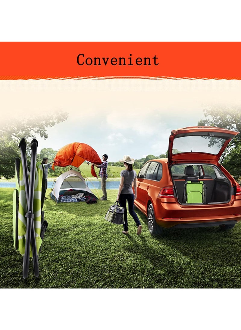 Portable Camping Chair, Back Rest and Cooler Bag,Lightweight Portable Outdoor Chair for Fishing Garden Hiking Backpacking Travel Outside Seat