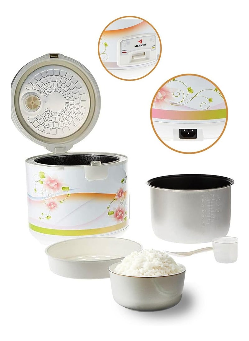 ​Mebashi ME-RC728 Electric Rice Cooker 2.8L 900W Non-Stick Inner Pot White​