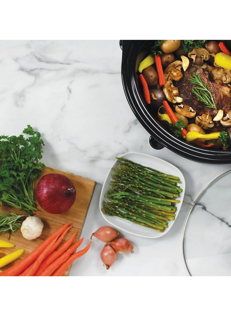 Slowcooker - 6 Liters - With Removable Ceramic Inner Pan - PFAS Free - 320W - Keep Warm Function - Stainless Steel SLC1013