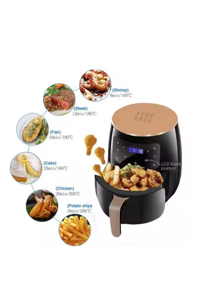 6L Electric Digital Air Fryer Oven – Multi-Function Oil-Free Cooker with Preset Cooking Programs, Healthier Deep Frying, Digital Touch Control, Temperature Range 60–230°C