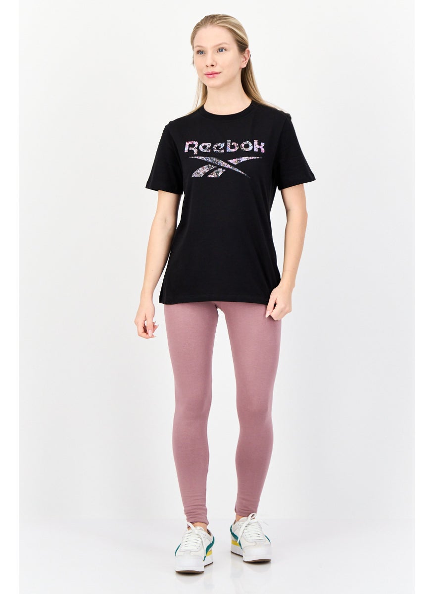 Women Sportswear Short Sleeve Outdoor T-Shirt, Black