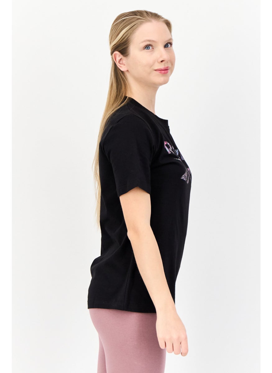 Women Sportswear Short Sleeve Outdoor T-Shirt, Black