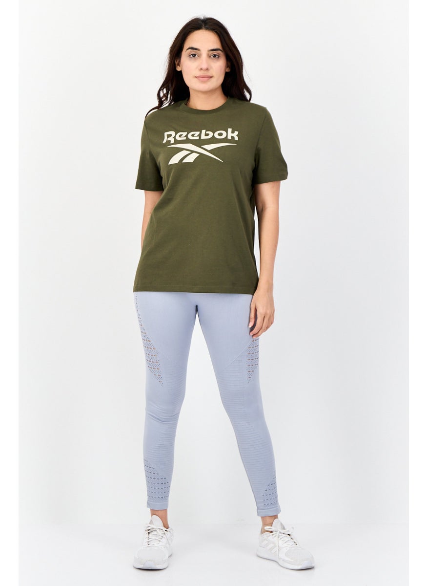 Women Sportswear Fit Short Sleeve Training T-Shirt, Olive