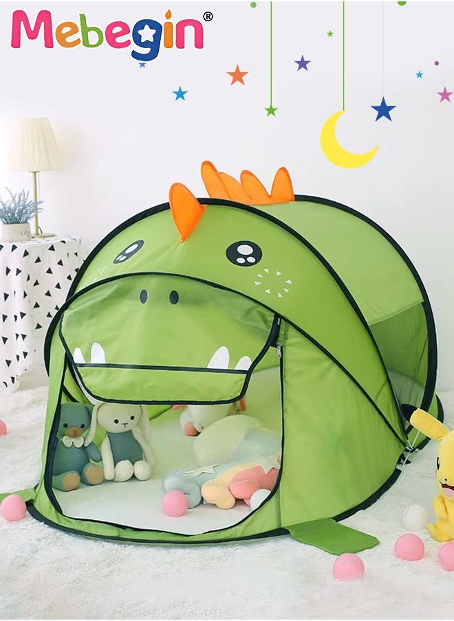 Kids Portable Dinosaur Tent, Durable Pop up Tent with Travel Bag, Fun Playhouse for Indoor and Outdoor, Easy to Set Up and Fold, Plenty of Room to Play, Suitable for Family Vacation on Beach, Garden