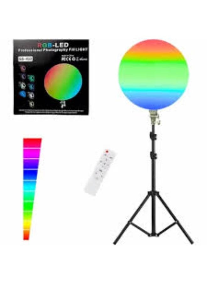 RGB LED Fill Light CS-2600 | 26CM Dimmable Photography Ring Light with 360° Adjustable Design, Remote Control, USB Powered for Makeup, Live Streaming, and Content Creation