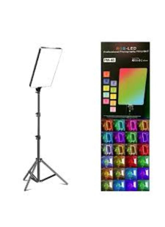 RGB LED Photography Fill Light PM-48 | Portable 360° Full-Color Dimmable Video Light Panel with Adjustable Brightness, Built-in Battery for Vlogging, YouTube, TikTok, Makeup & Live Streaming