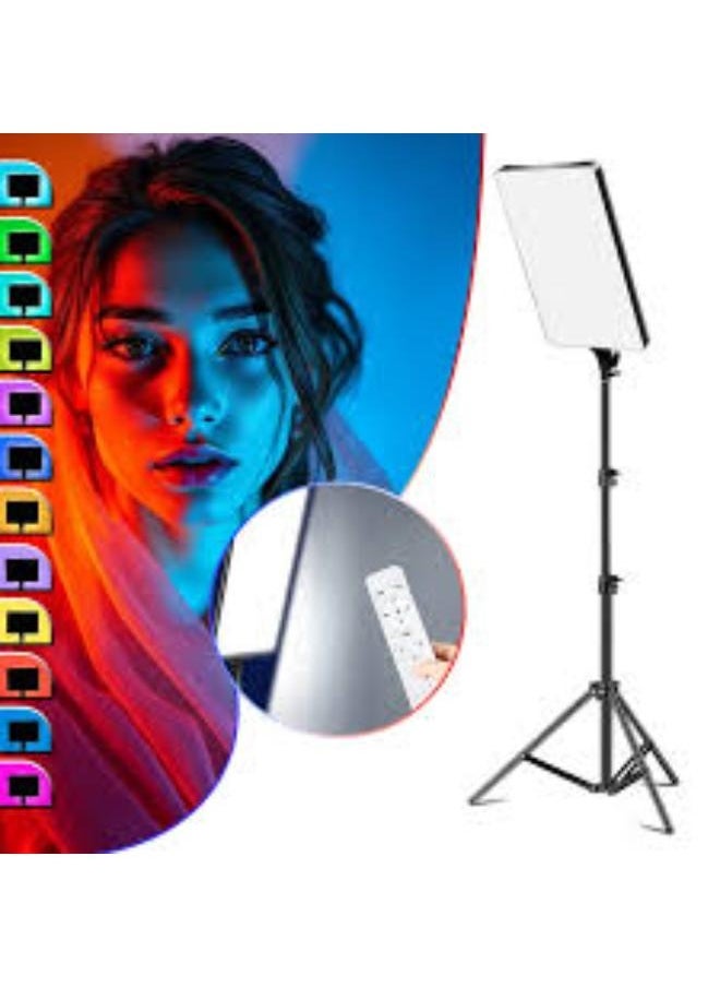 RGB LED Photography Fill Light PM-48 | Portable 360° Full-Color Dimmable Video Light Panel with Adjustable Brightness, Built-in Battery for Vlogging, YouTube, TikTok, Makeup & Live Streaming