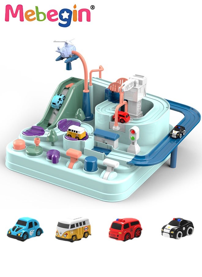 Toys Race Track Car Adventure Preschool Toddler Boy Toys Educational Parent-Child Interactive Racing Kids Toy with 4 car