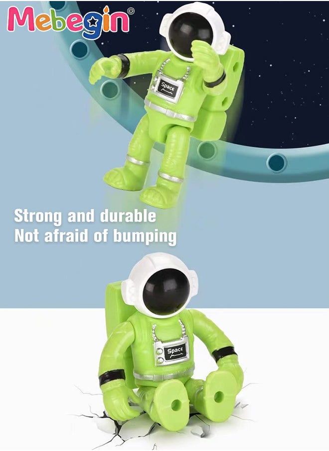 6 Pieces Space Rocket Toys Set, Adventure Spaceship Shuttle Toy with 2 Astronaut Figure, 2 Bags, 1 Car and 1 Rocket, Rocket Ship Toys, Creative Rocketship Space Toys, Ideal Gift for Kids Aged 3+, 2
