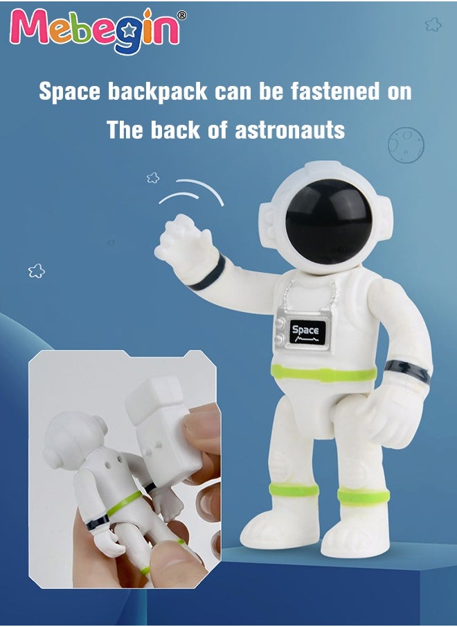 6 Pieces Space Rocket Toys Set, Adventure Spaceship Shuttle Toy with 2 Astronaut Figure, 2 Bags, 1 Car and 1 Rocket, Rocket Ship Toys, Creative Rocketship Space Toys, Ideal Gift for Kids Aged 3+, 2