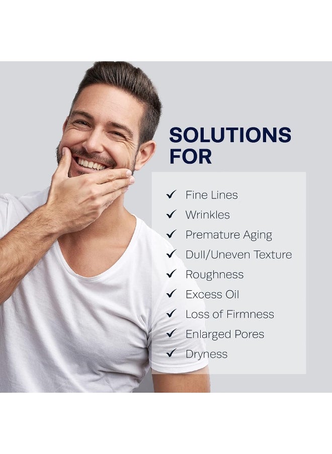 Advanced Age Defense 3-Step Anti-Aging Skincare Set For Men - Facial Serum, Eye Cream & Face Cream