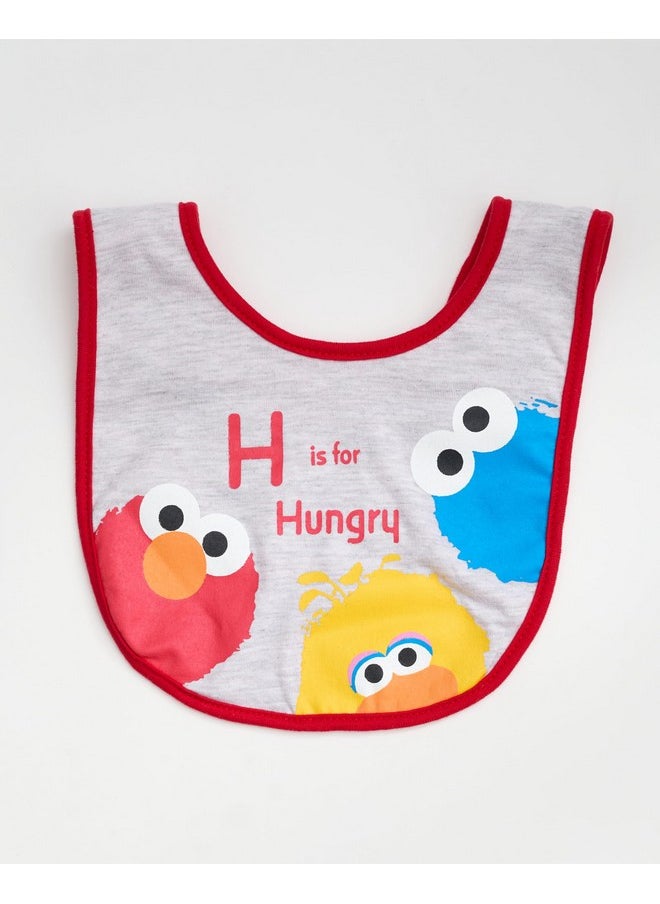 Sesame Street Elmo & Cookie Monster Bib and Booties Set - Adorable Baby Gift for Newborns and Infants (0-12M)