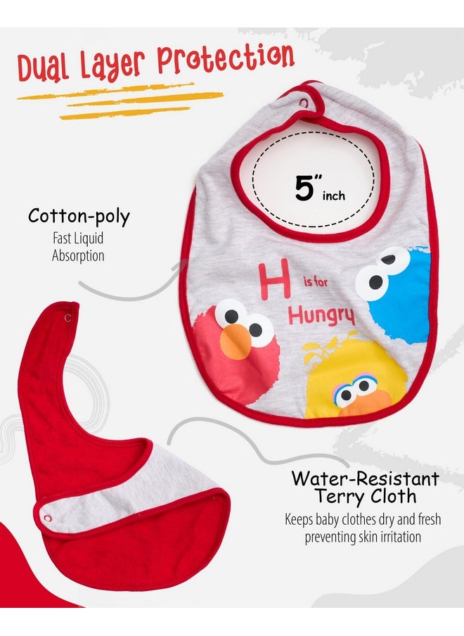 Sesame Street Elmo & Cookie Monster Bib and Booties Set - Adorable Baby Gift for Newborns and Infants (0-12M)
