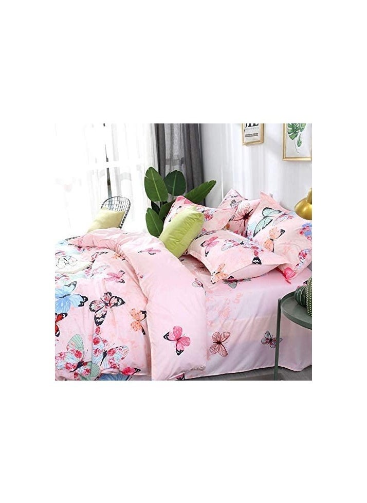 Golden Home Luxurious Single-Person Bedding Set - Includes 1 Duvet, 1 Bed Sheet, and 4 Pillowcases Soft & Comfortable
