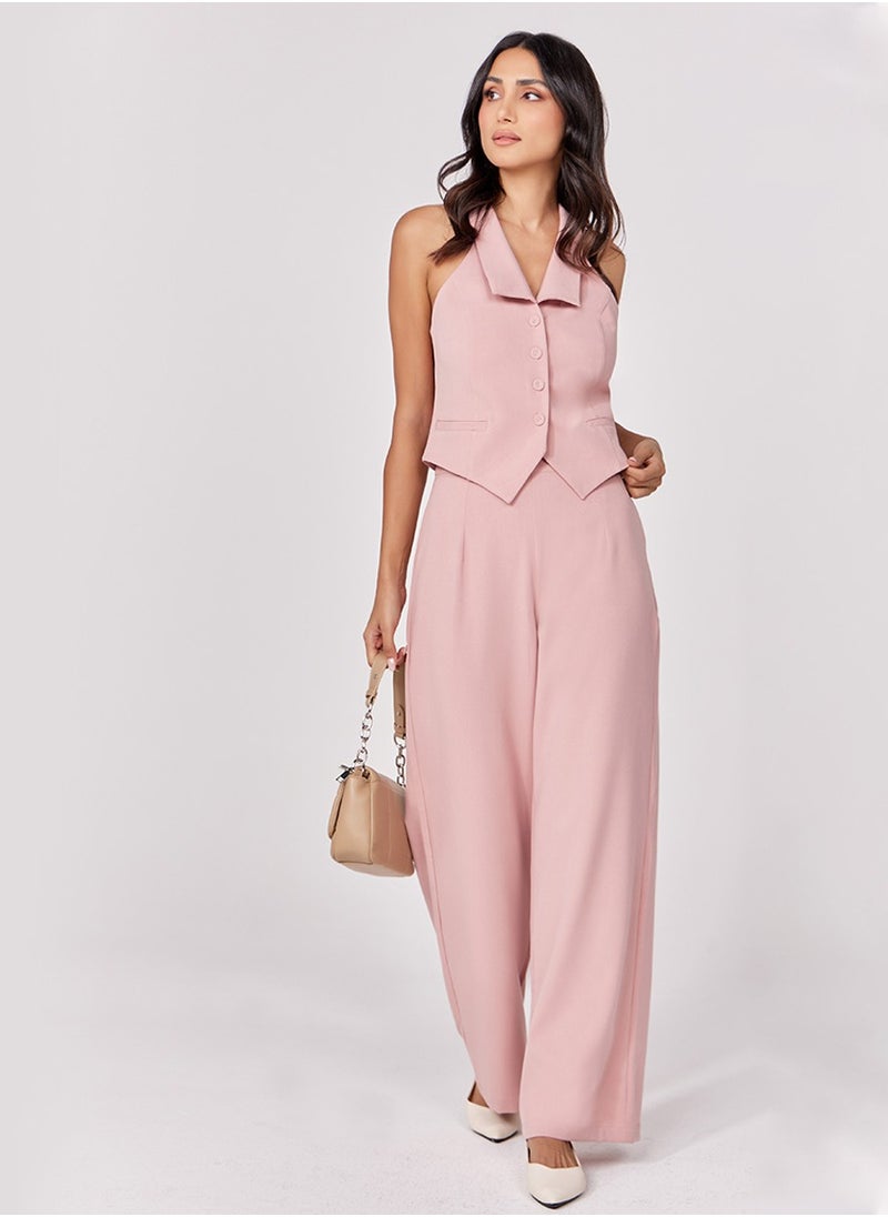 Flared Leg Formal Pink Pant