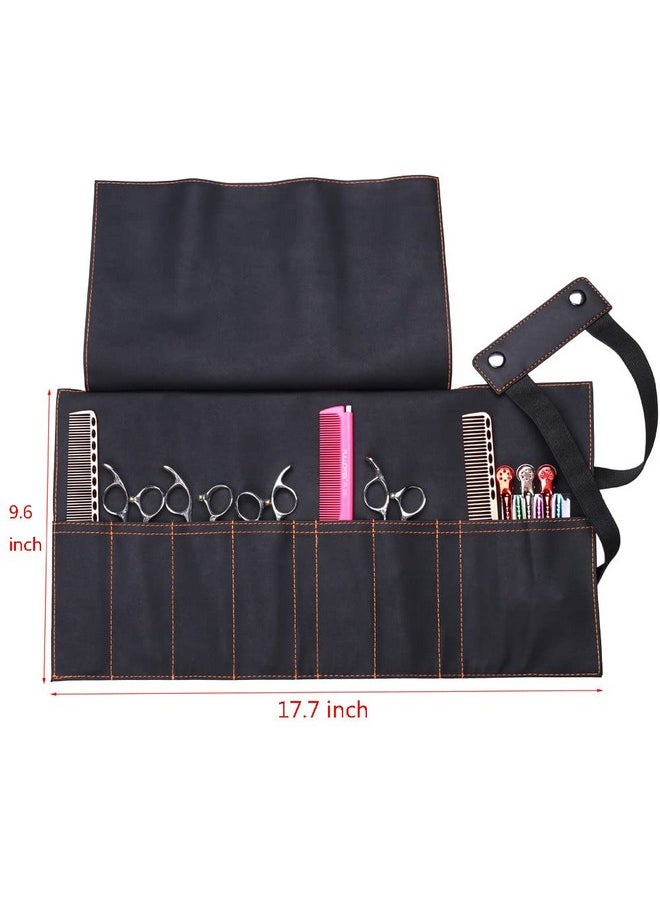 PERFEHAIR Hair Stylist Scissor Holder Pouch Cases for Hairdressers, Salon Tools Holster Bag, Soft Fabric Roll-Up Organiser
